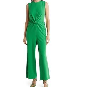 New ~ NICOLE MILLER ~ Twist Front Cutout Jumpsuit Size 14